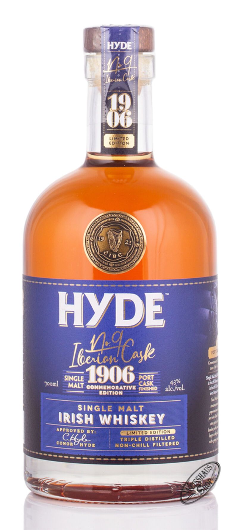 Hyde No. 9 Iberian Cask Single Malt Irish Whiskey 43% vol. 0,70l