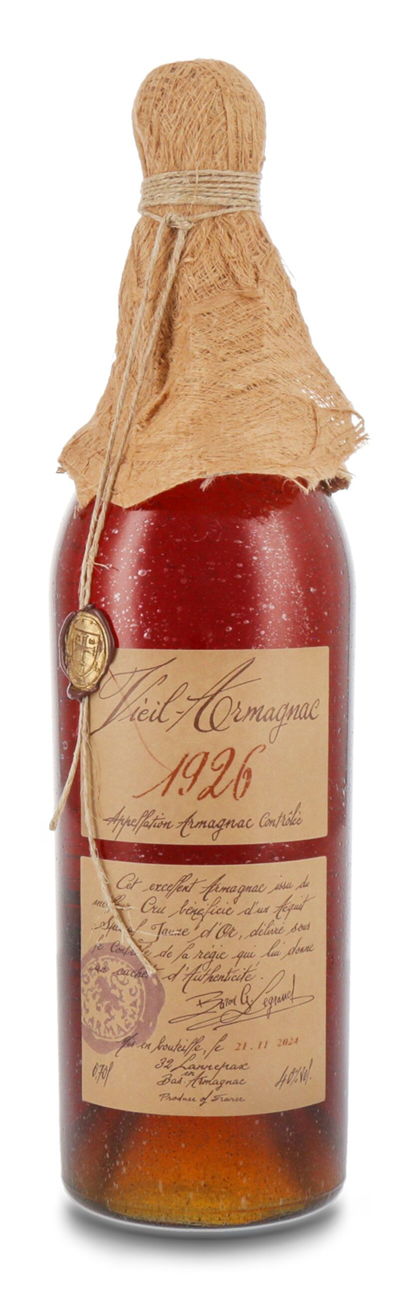 Lhéraud Baron Gaston Legrand 1926 Vieil Armagnac 40% vol. 0,70l