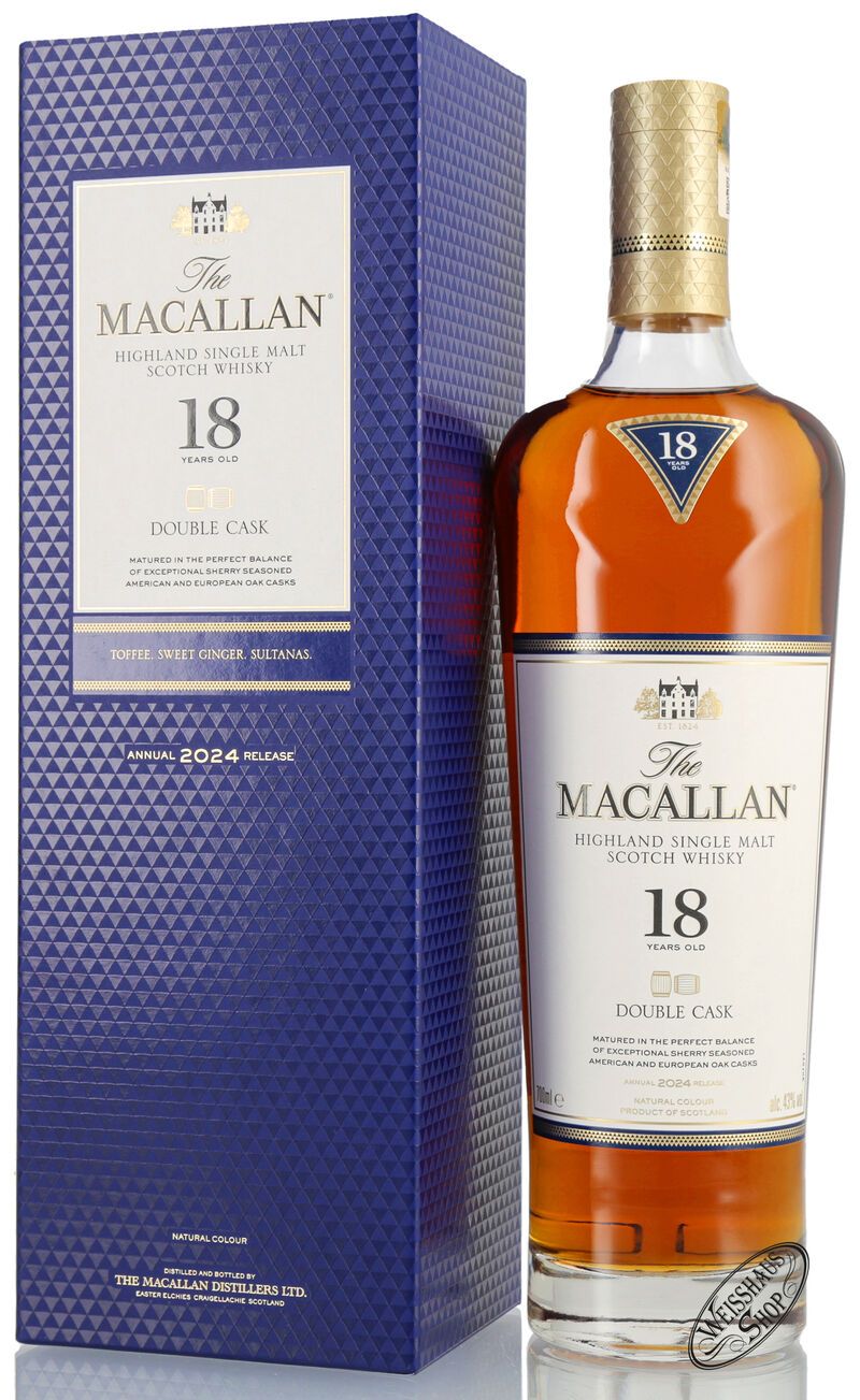 Macallan 18 YO Double Cask Whisky 43% vol. 0,70l