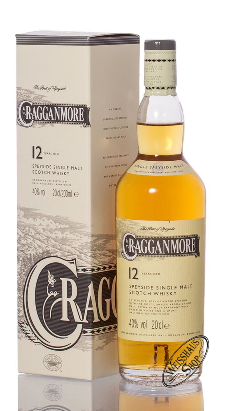 Cragganmore 12 YO Single Malt Whisky 40% vol. 0,20l