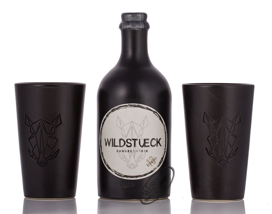 Wildstück Dry Gin Geschenk-Set 42% vol. 0,50l
