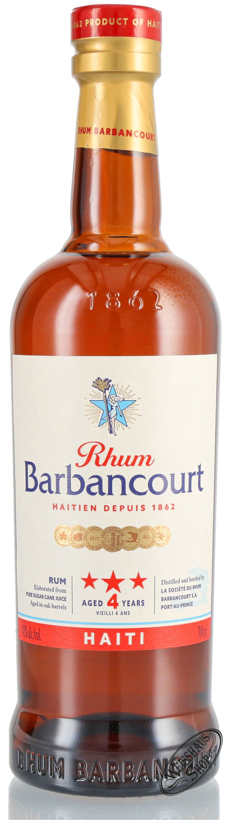 Barbancourt 4 YO Rhum 43% vol. 0,70l