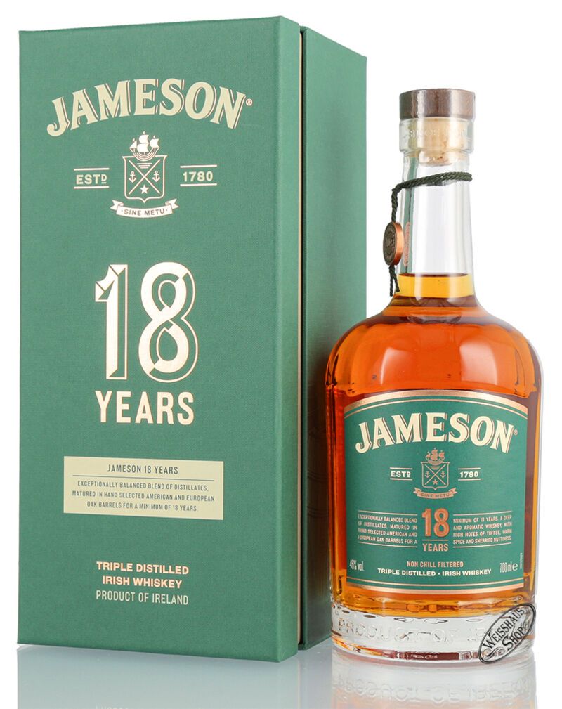 Jameson 18 Years Old Irish Whiskey 46% vol. 0,70l