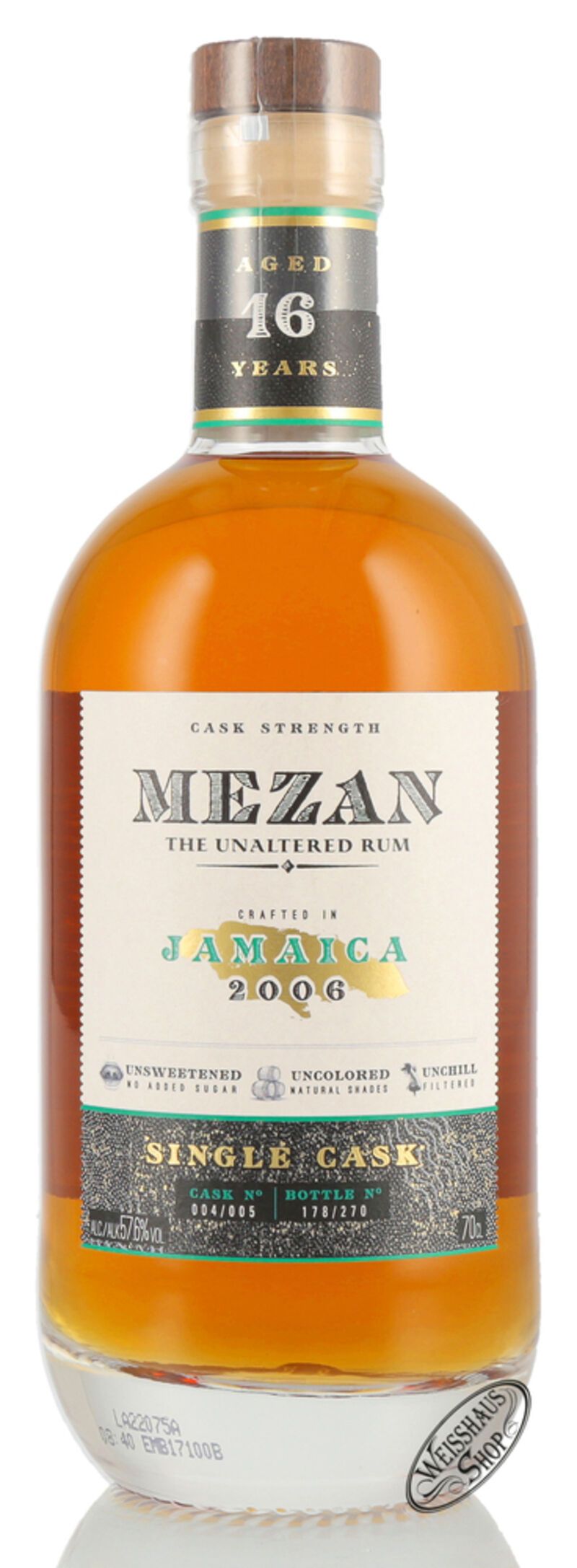 Mezan 16 YO Jamaica 2006 Cask Strength Rum 57,6% vol. 0,70l