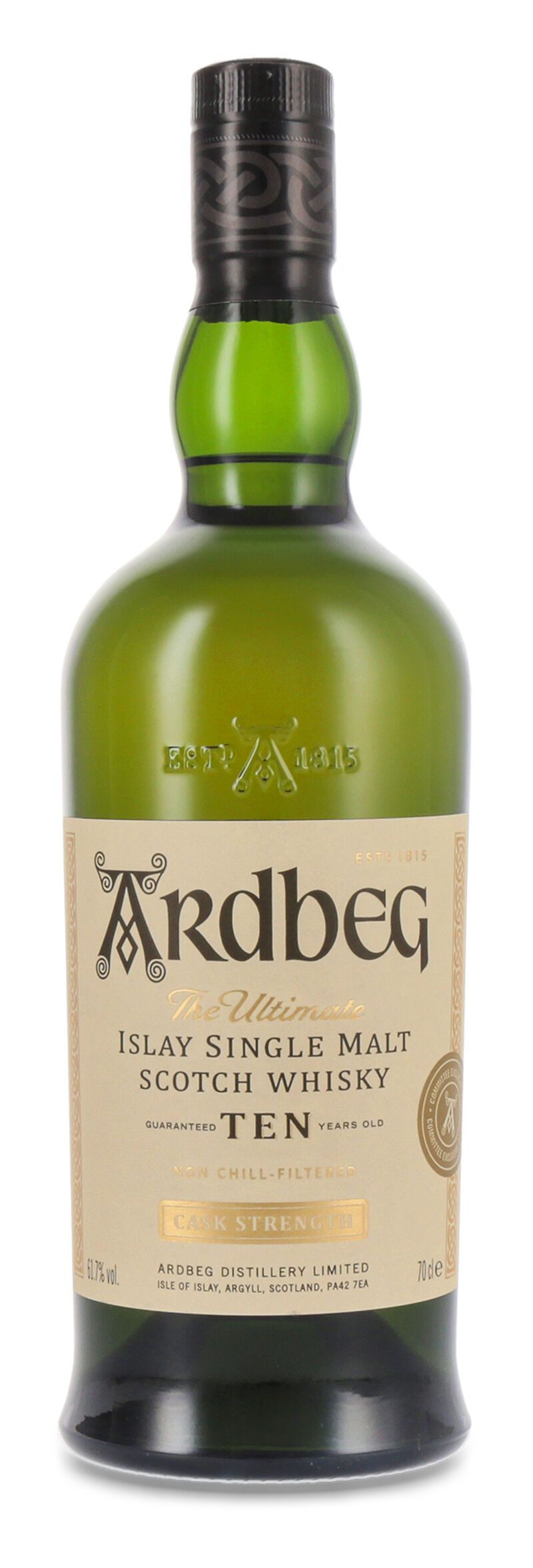 Ardbeg Ten 10 YO Cask Strength Islay Whisky 61,7% vol. 0,70l