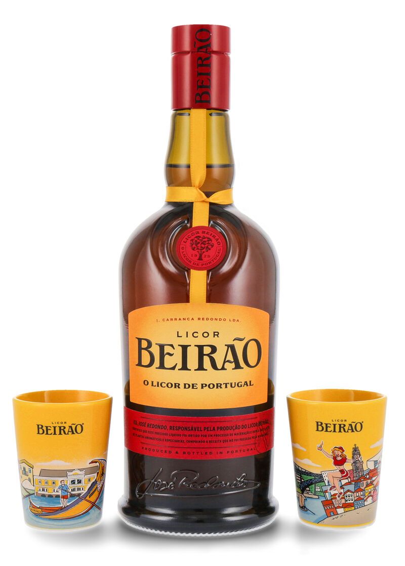 Licor Beirao Kräuterlikör Geschenk-Set 22% vol. 0,70l