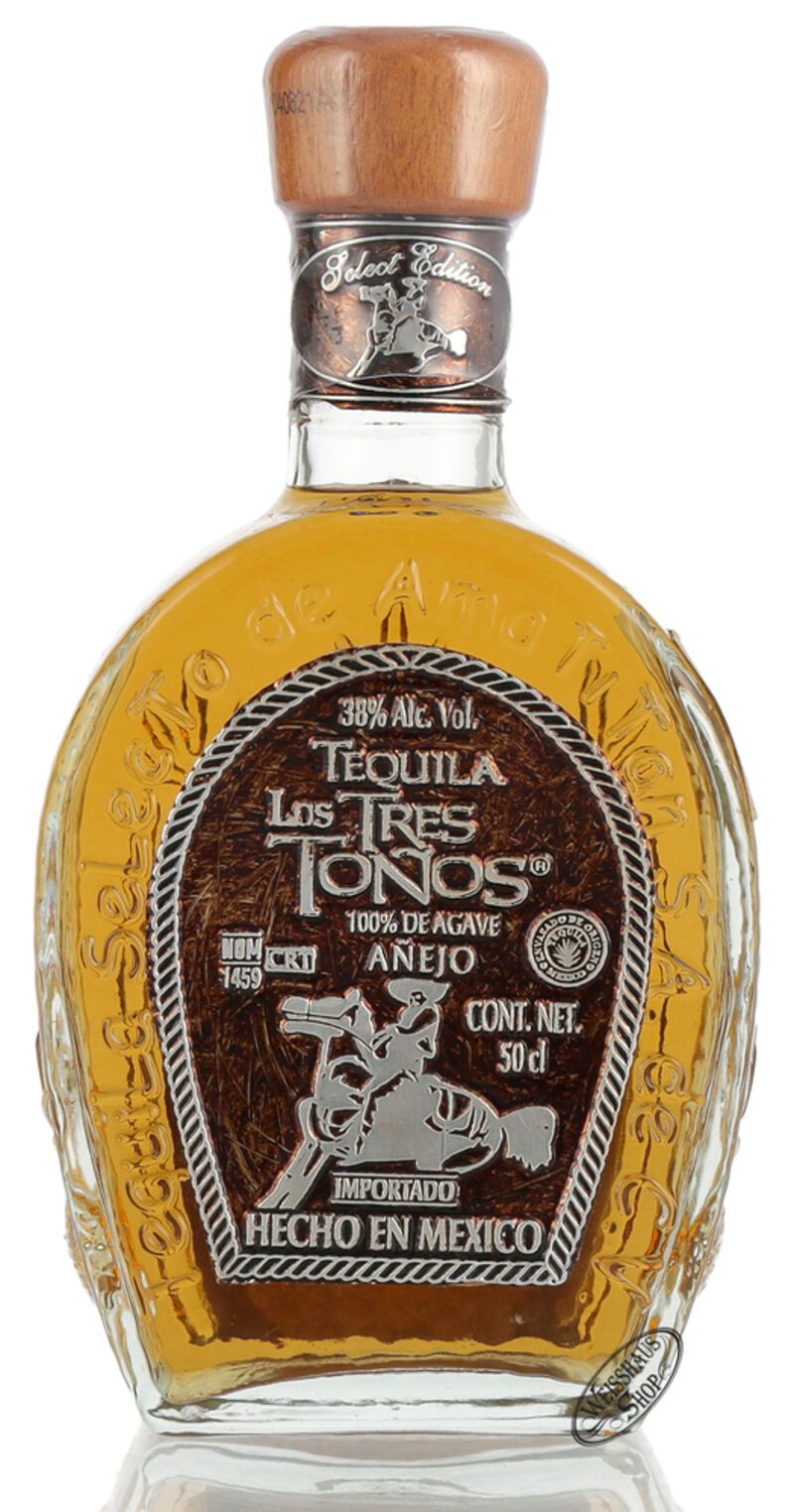 Los Tres Tonos Tequila Anejo 38% vol. 0,50l Los Tres Tonos Tequila Anejo 38% vol. 0,50l