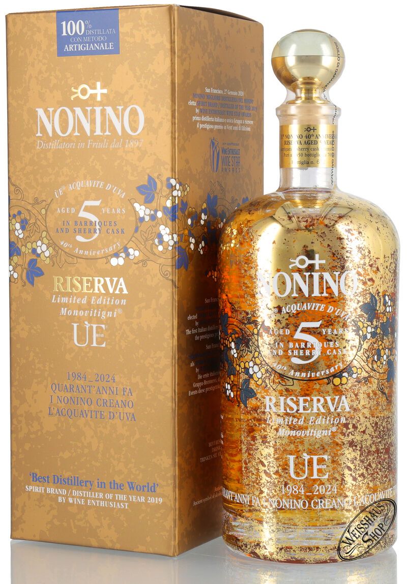 Nonino ÙE Riserva 5 Jahre Barrique Traubenbrand 43% vol. 0,70l
