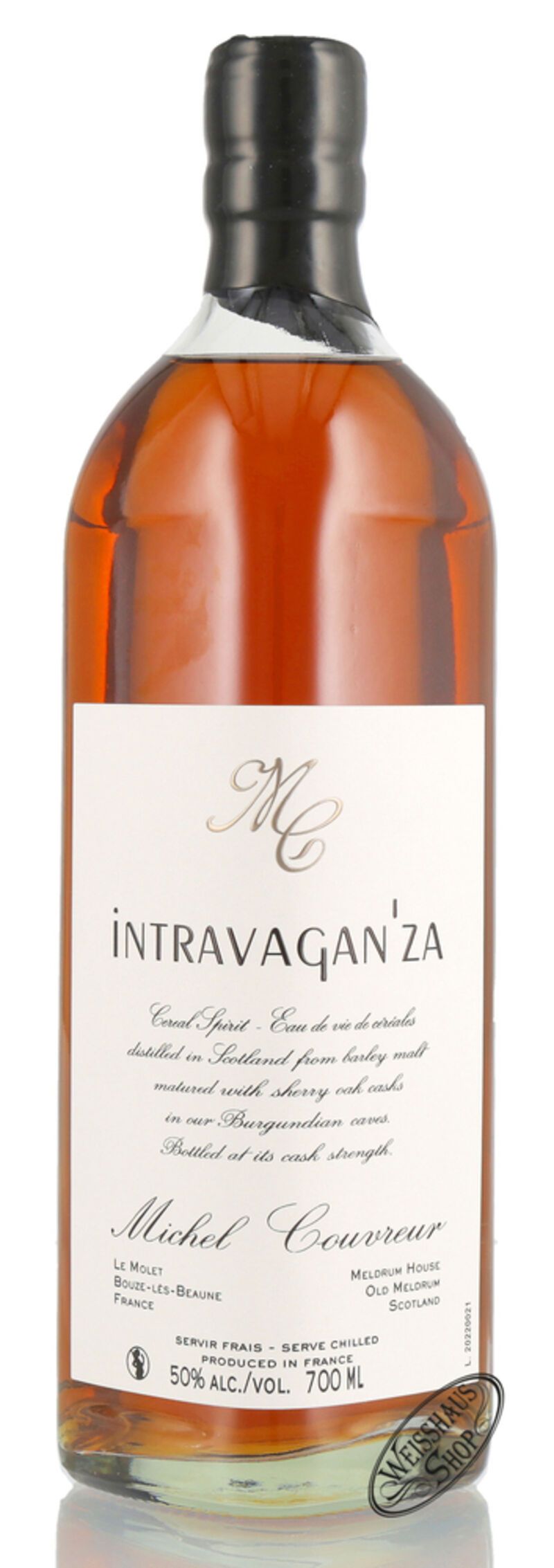 Michel Couvreur Intravagan'za Clearach Cereal Spirit 50% vol. 0,70l Michel Couvreur Intravagan'za Clearach Cereal Spirit 50% vol. 0,70l