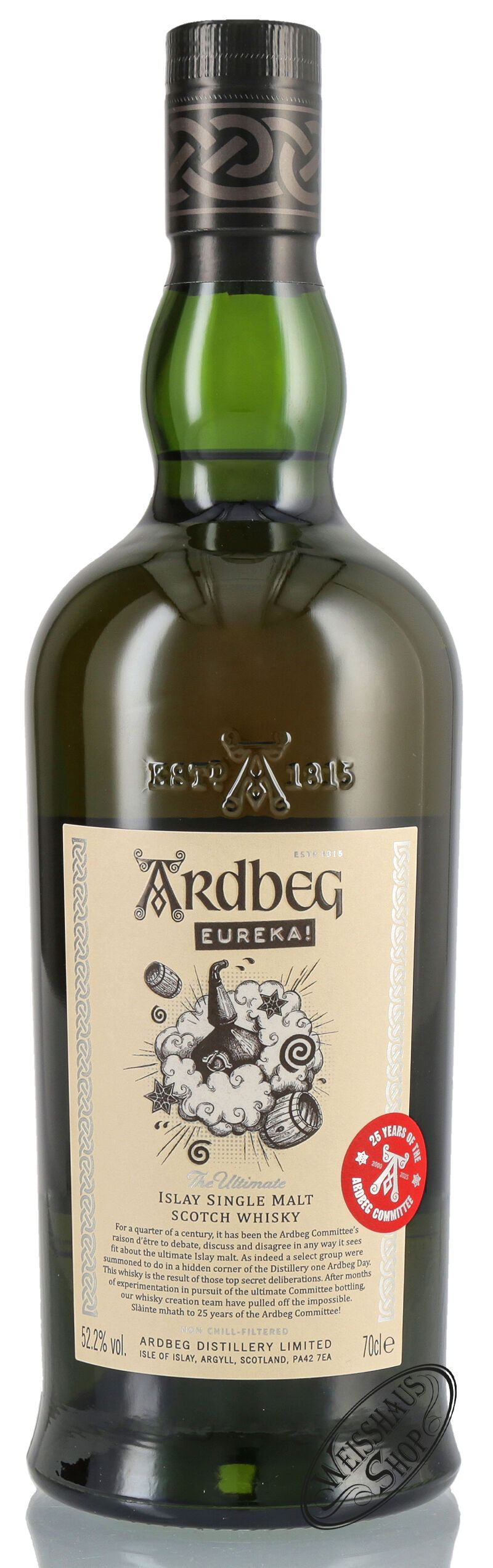 Ardbeg EUREKA! Committee Release Whisky 52,2% vol. 0,70l Ardbeg EUREKA! Committee Release Whisky 52,2% vol. 0,70l