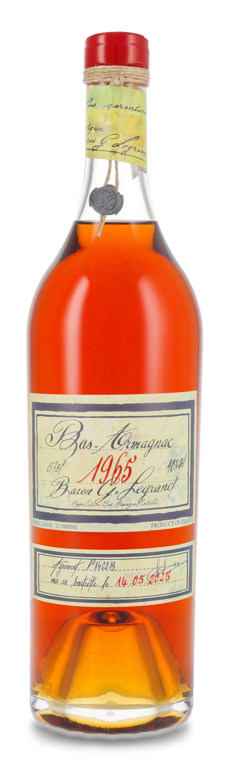 Lhéraud Baron Gaston Legrand 1965 Vieil Armagnac 40% vol. 0,70l