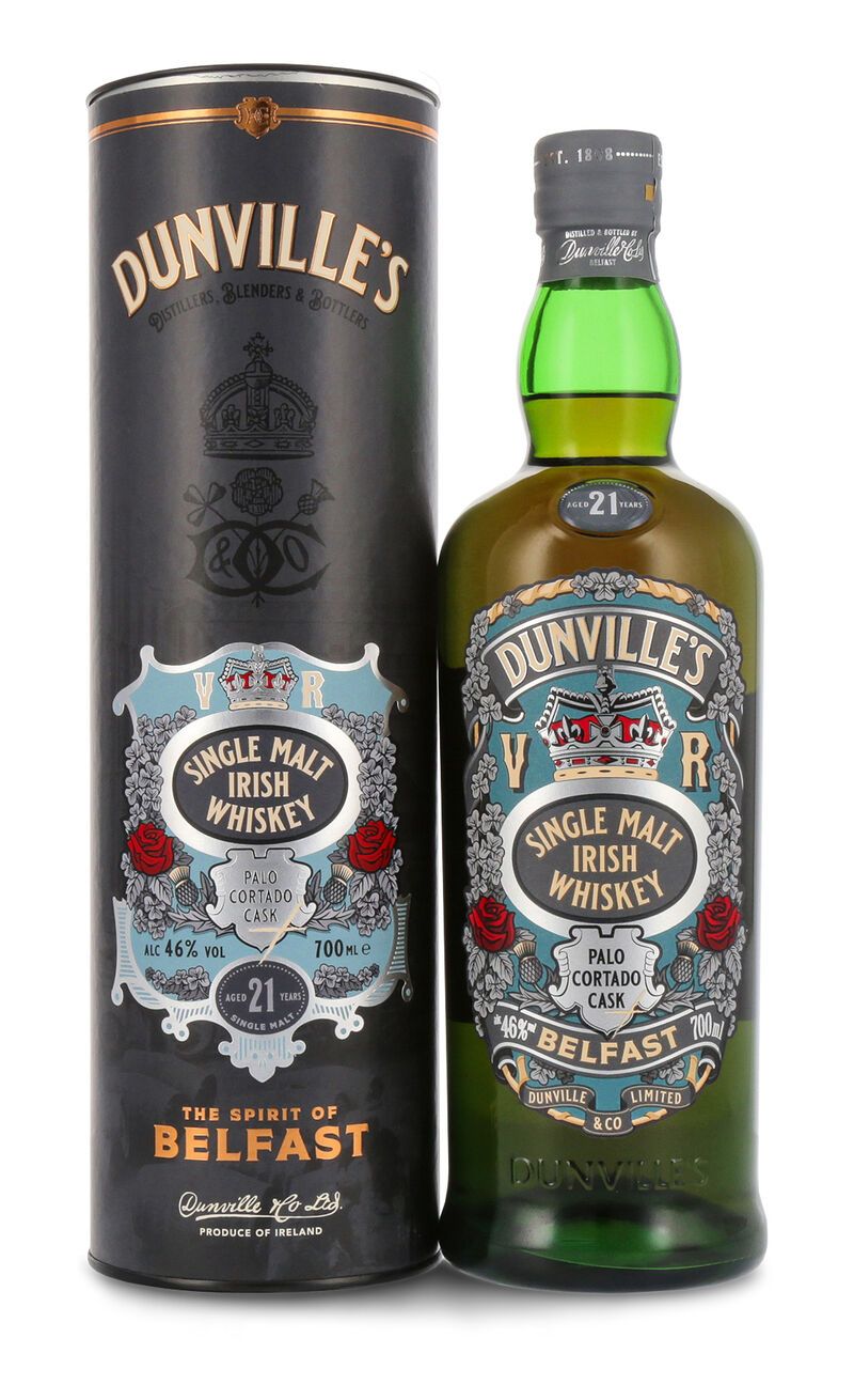 Dunville's 21 YO Irish Palo Cortado Cask Finish Whiskey 46% vol. 0,70l