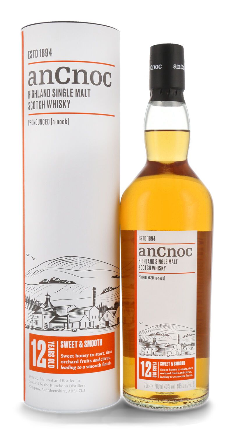 AnCnoc 12 YO Highland Single Malt Whisky 40% vol. 0,70l