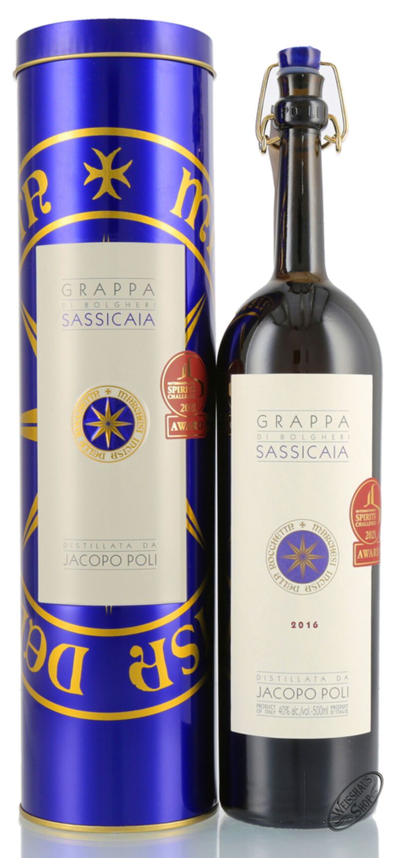 Poli Grappa Barili di Sassicaia 40% vol. 0,50l