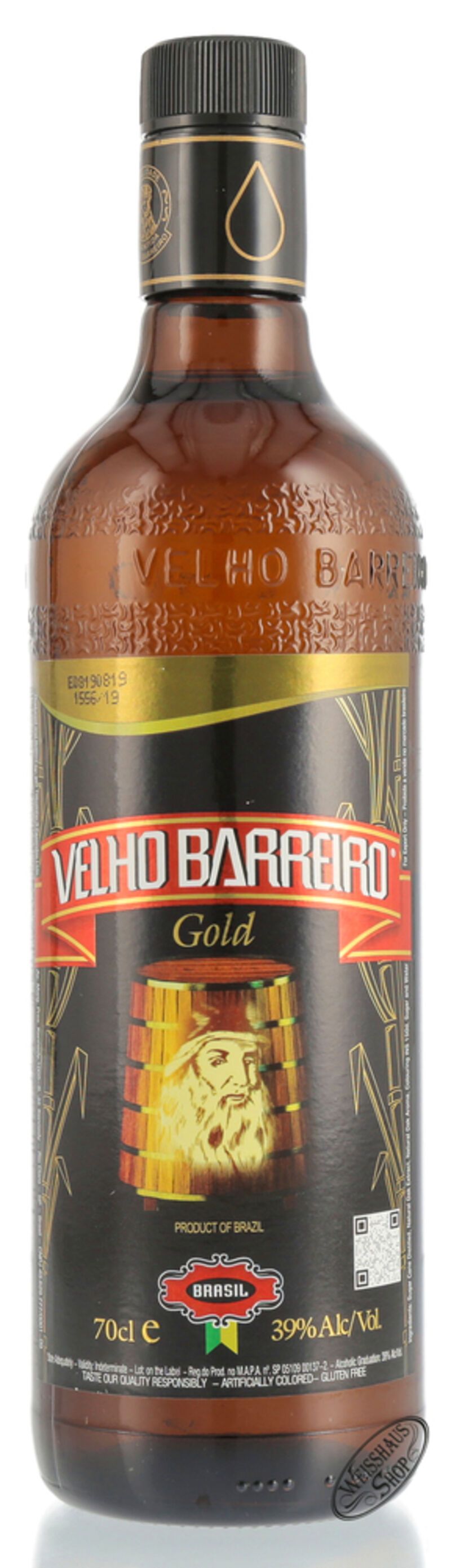 Velho Barreiro Gold Cachaca 39% vol. 0,70l