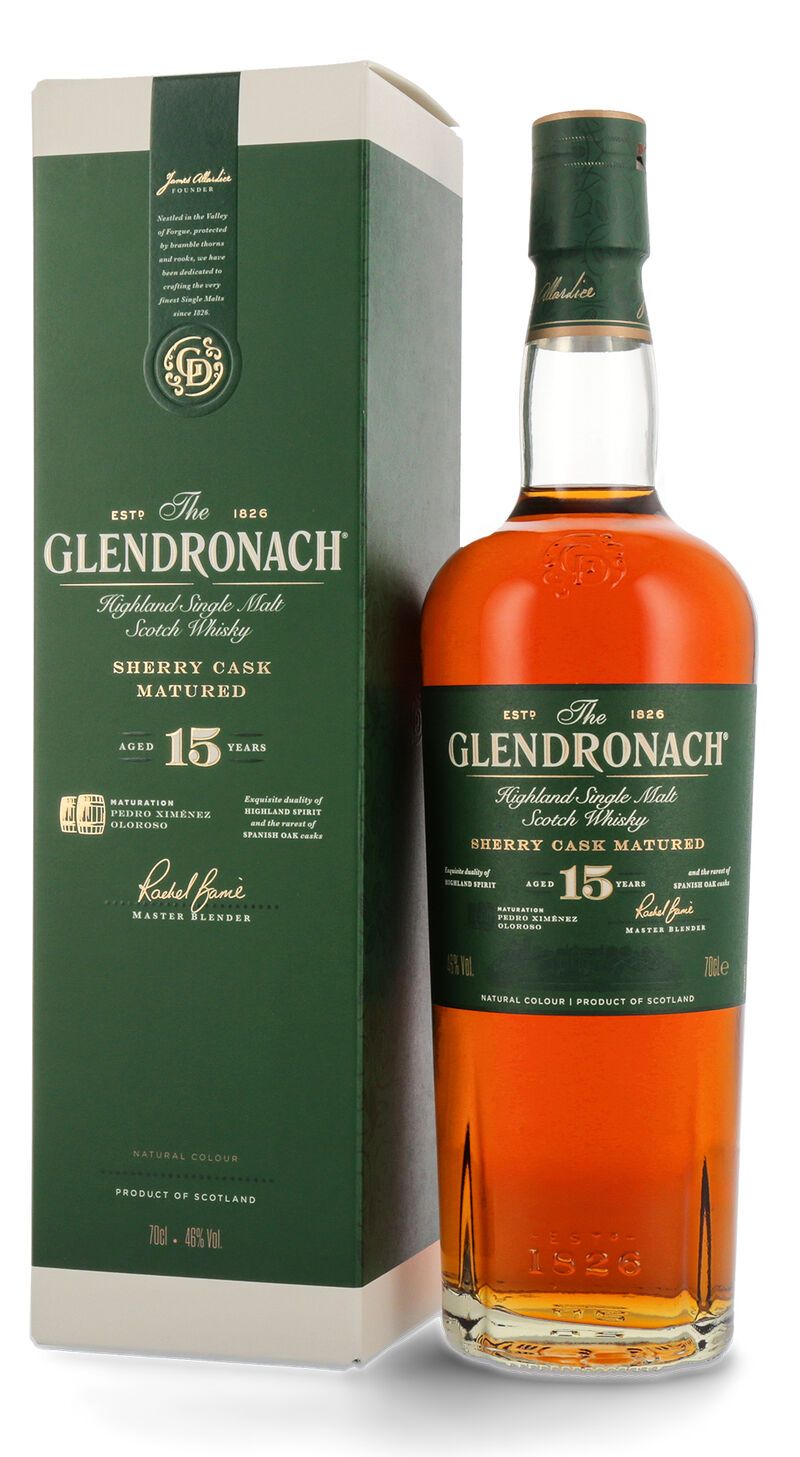 Glendronach 15 YO Sherry Cask Matured Whisky 46% vol. 0,70l