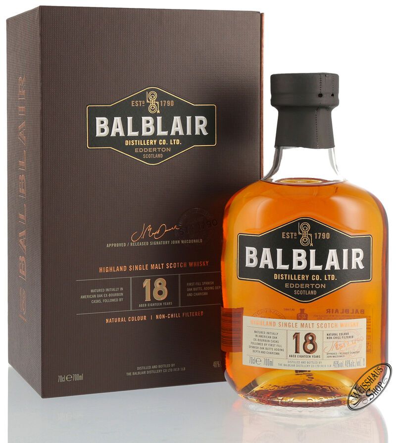 Balblair 18 YO Highland Single Malt Whisky 46% vol. 0,70l
