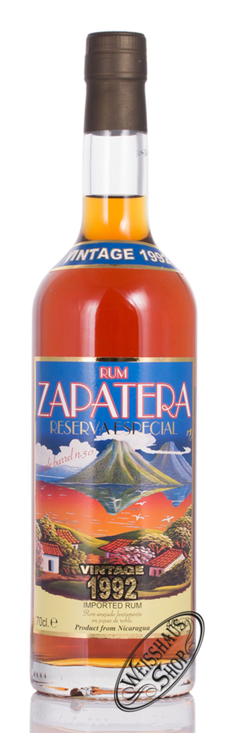 Zapatera Reserva Especial Vintage 1992 Rum 40% vol. 0,70l Zapatera Reserva Especial Vintage 1992 Rum 40% vol. 0,70l