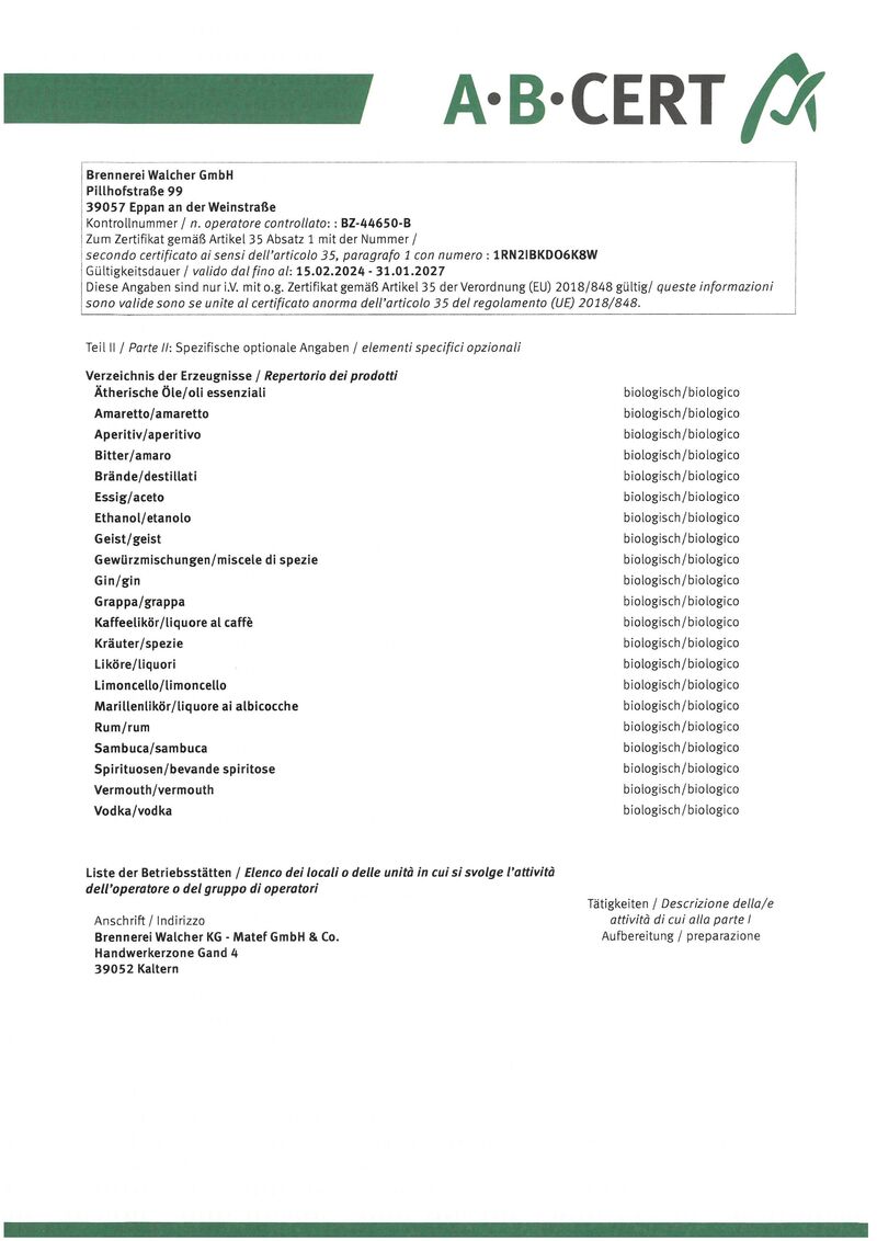 Walcher Nocciola Haselnuss Likör 28% vol. 0,50l Walcher Nocciola Haselnuss Likör 28% vol. 0,50l