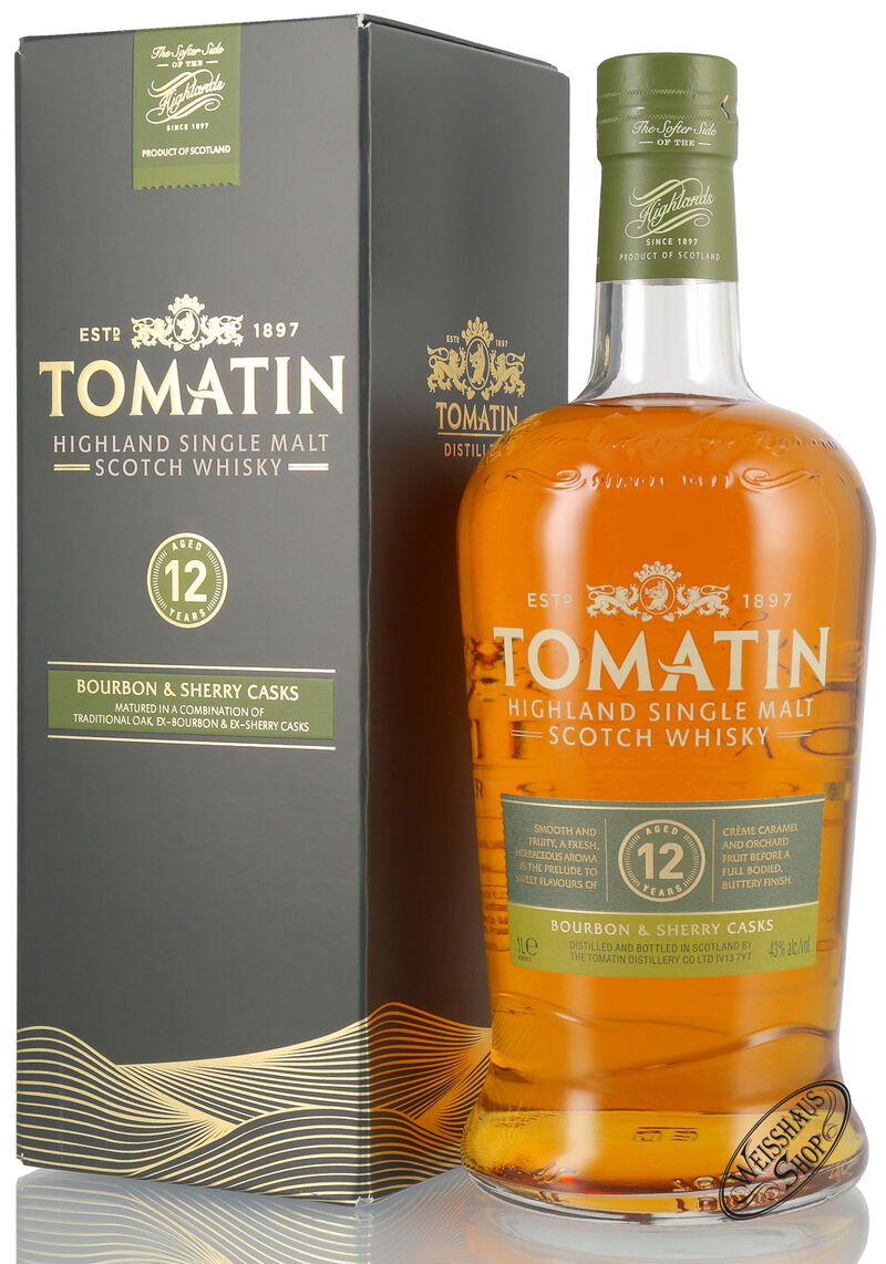 Tomatin 12 YO Highland Single Malt Whisky 43% vol. 1,0l