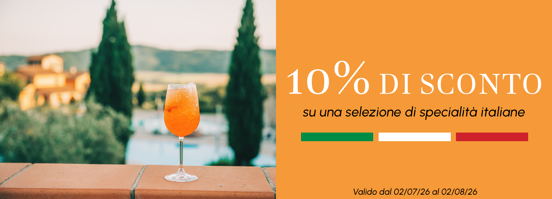 10% di sconto su una selezione di specialitá italiane