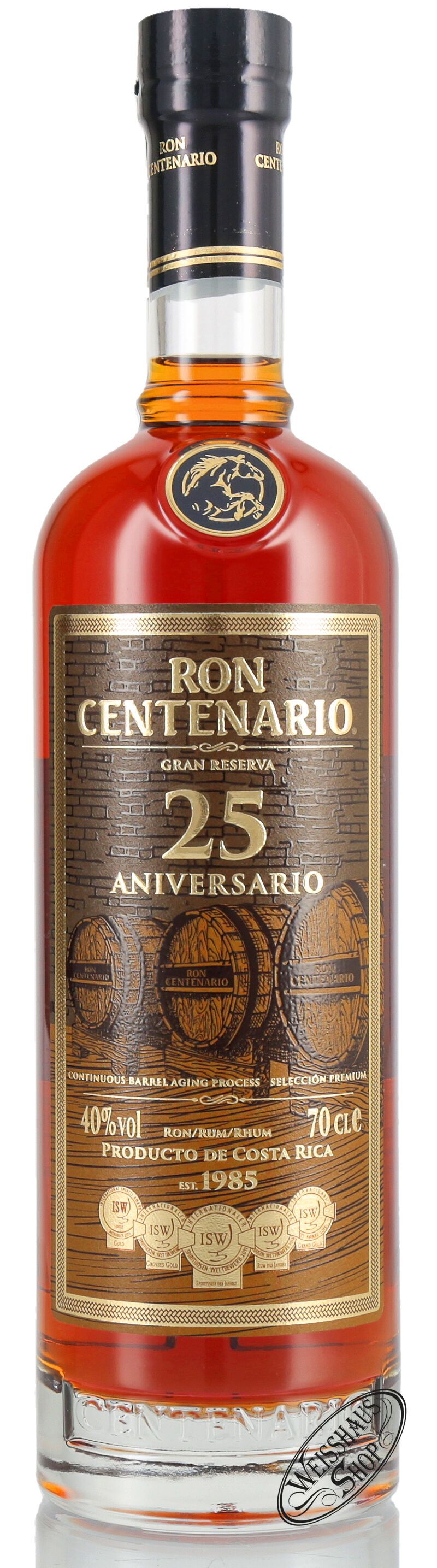 Ron Centenario Gran Reserva 25 YO Rum 40% vol. 0,70l