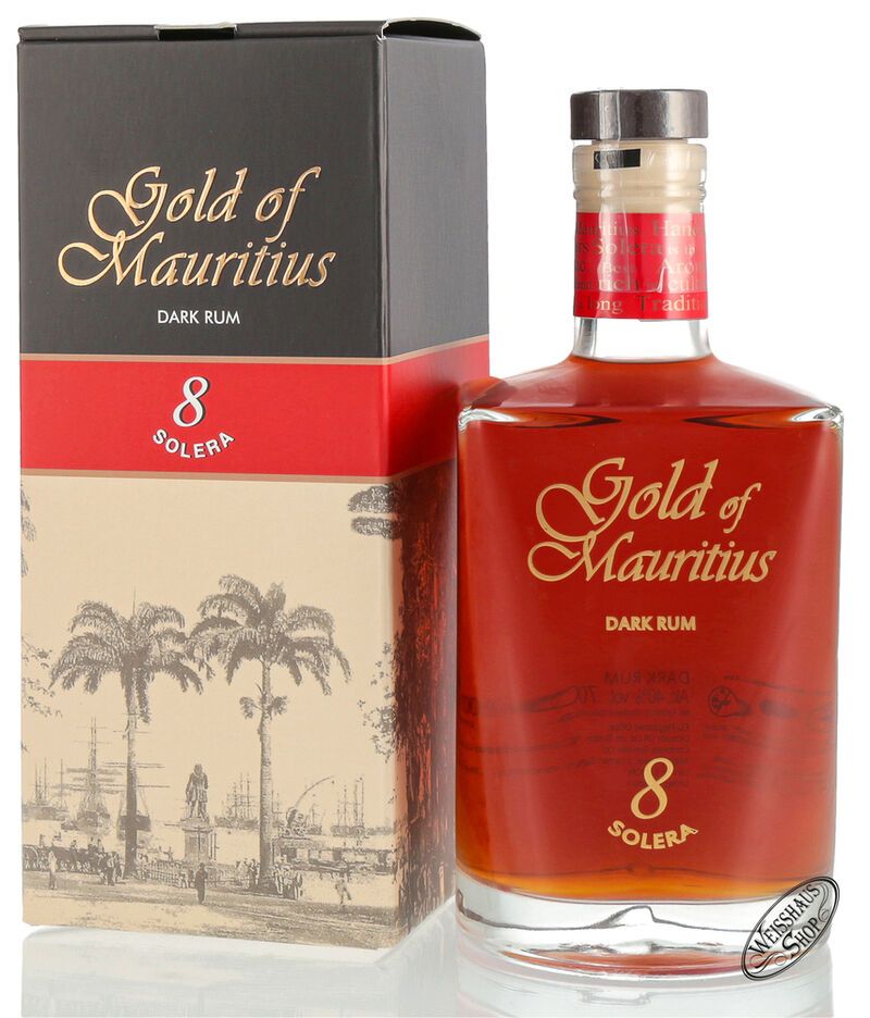 Gold of Mauritius 8 YO Solera Dark Rum 40% vol. 0,70l