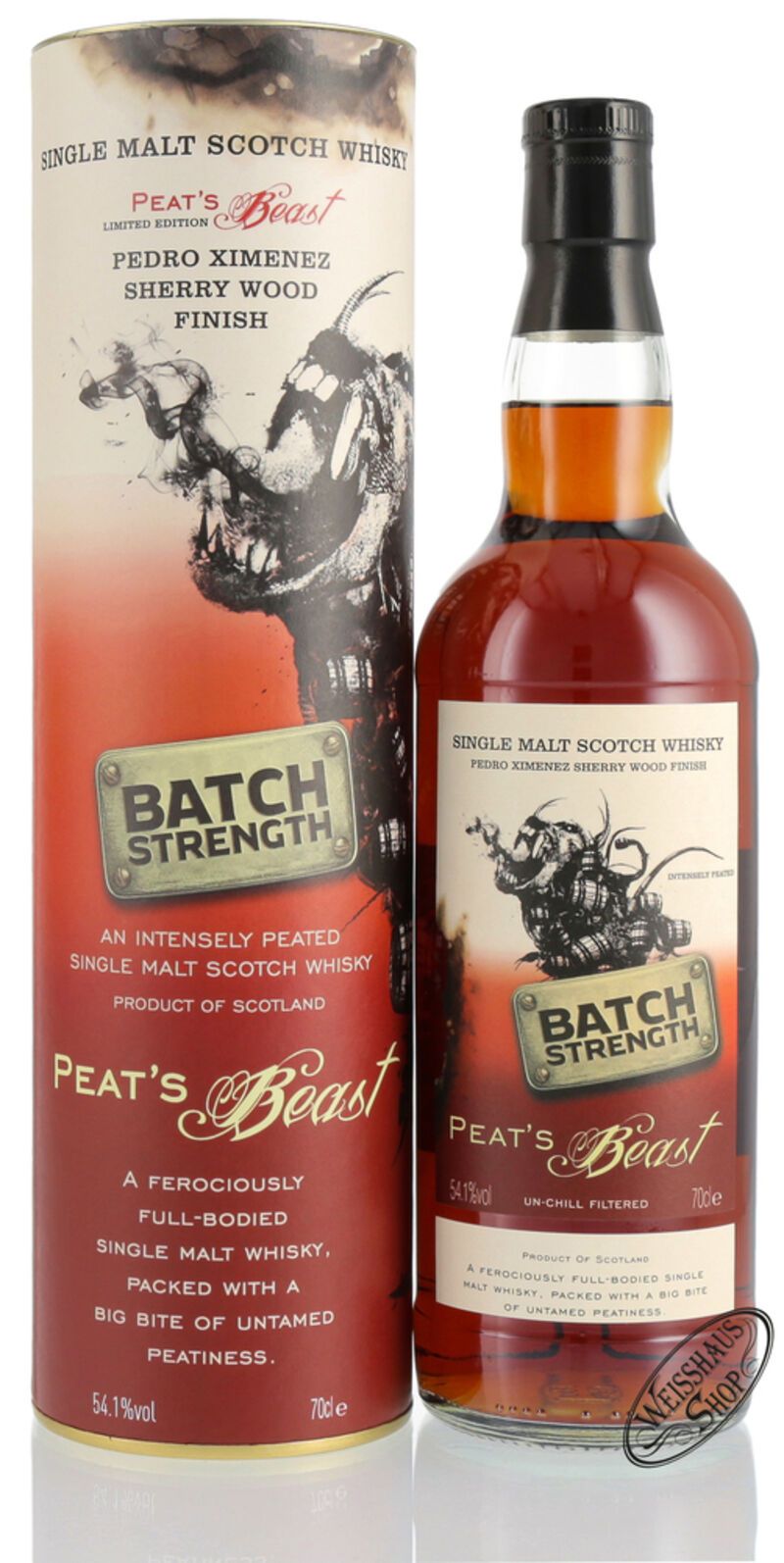 Peat's Beast Cask Strength PX Whisky 54,1% vol. 0,70l