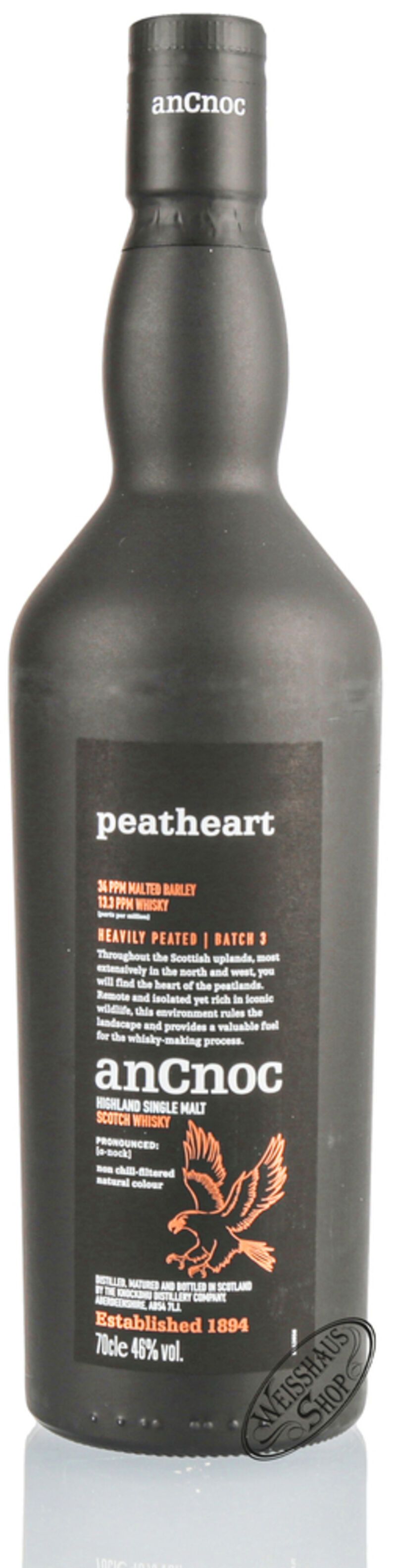 AnCnoc Peatheart Batch 3 Whisky 46% vol. 0,70l