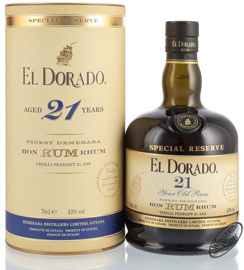 El Dorado Rum 21 YO 43% vol. 0,70l