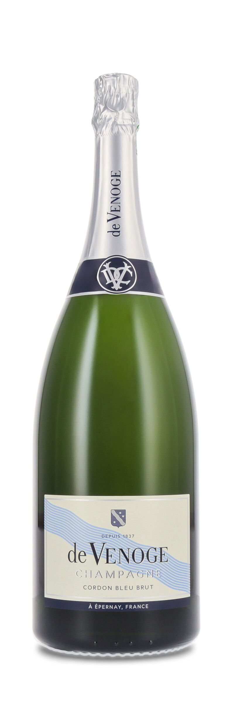 De Venoge Champagner Cordon Bleu Brut 12% vol. 1,50l Magnum Geschenkkarton