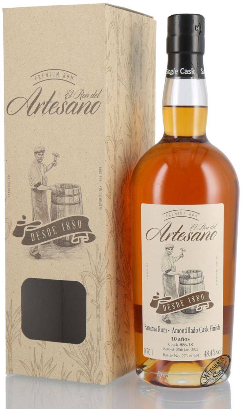 El Ron del Artesano 10 YO Amontillado Cask Finish 48,4% vol. 0,70l El Ron del Artesano 10 YO Amontillado Cask Finish 48,4% vol. 0,70l
