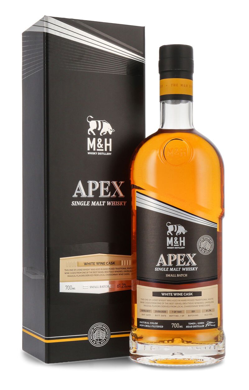M&H APEX White Wine Cask Finish Whisky 61,2% vol. 0,70l