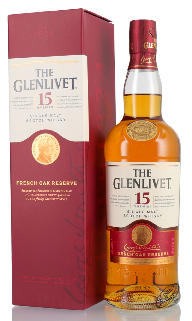 The Glenlivet 15 YO French Oak Reserve Whisky 40% vol. 0,70l