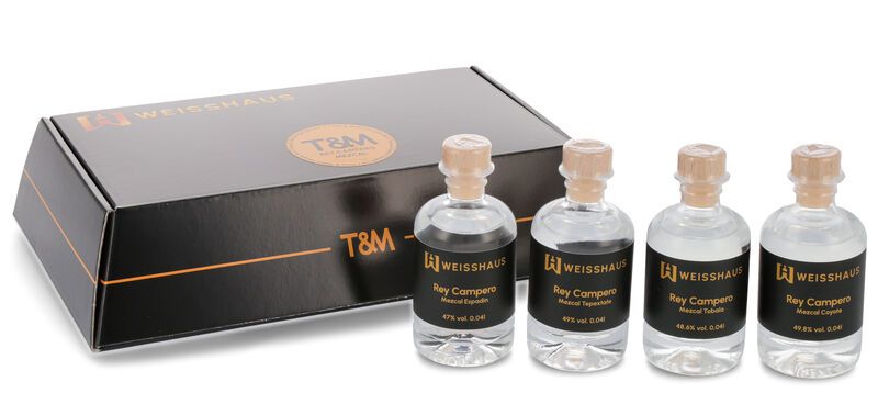 Taste and Match - Rey Campero Mezcal 4 x 0,04l Weisshaus Sample Set
