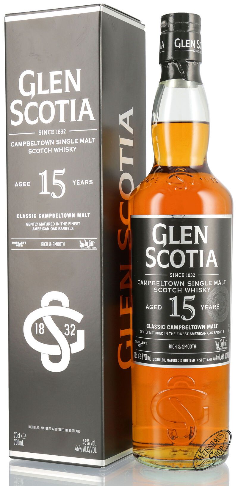 Glen Scotia 15 YO Single Malt Whisky 46% Vol. 0,70l