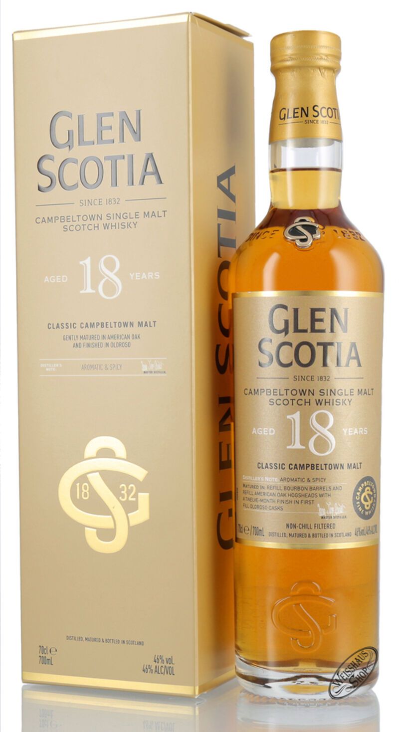 Glen Scotia 18 YO Single Malt Whisky 46% vol. 0,70l