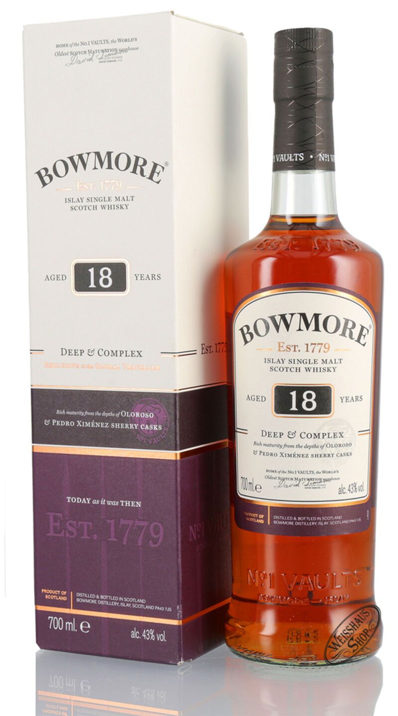 Bowmore 18 YO Islay Single Malt Whisky 43% vol. 0,70l