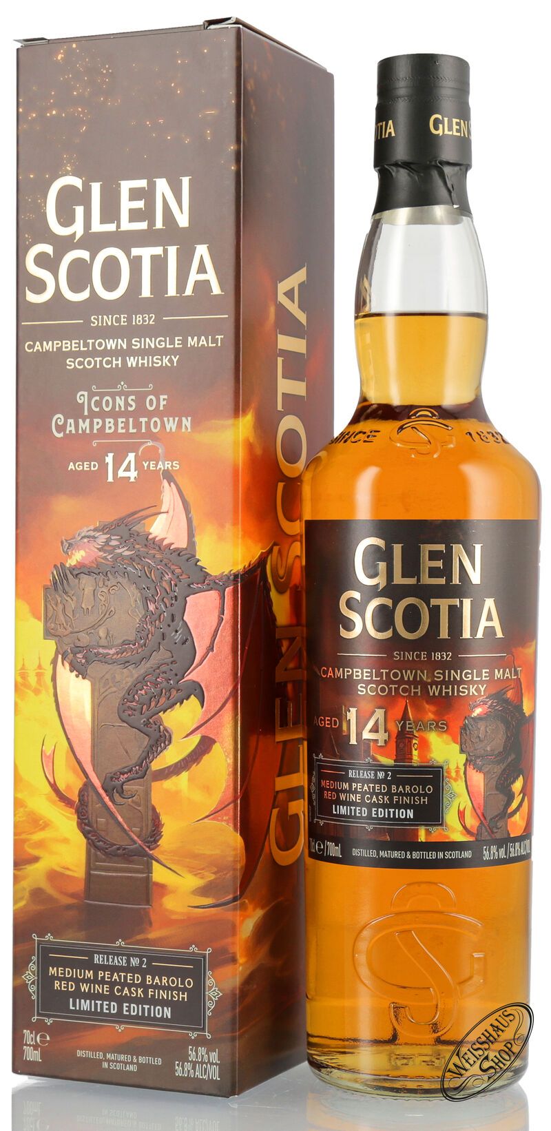 Glen Scotia 14 YO The Dragon Single Malt Whisky 56,8% Vol. 0,70l Glen Scotia 14 YO The Dragon Single Malt Whisky 56,8% Vol. 0,70l