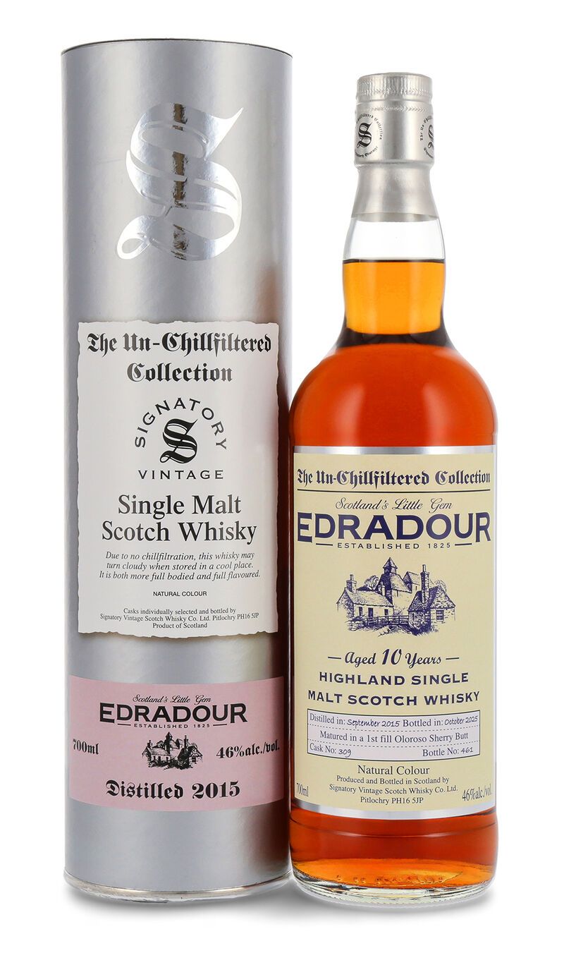 Edradour Vintage 2015 Signatory Un-Chillfiltered Whisky 46% vol. 0,70l