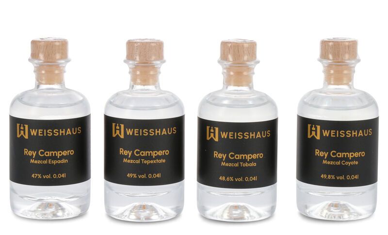 Taste and Match - Rey Campero Mezcal 4 x 0,04l Weisshaus Sample Set