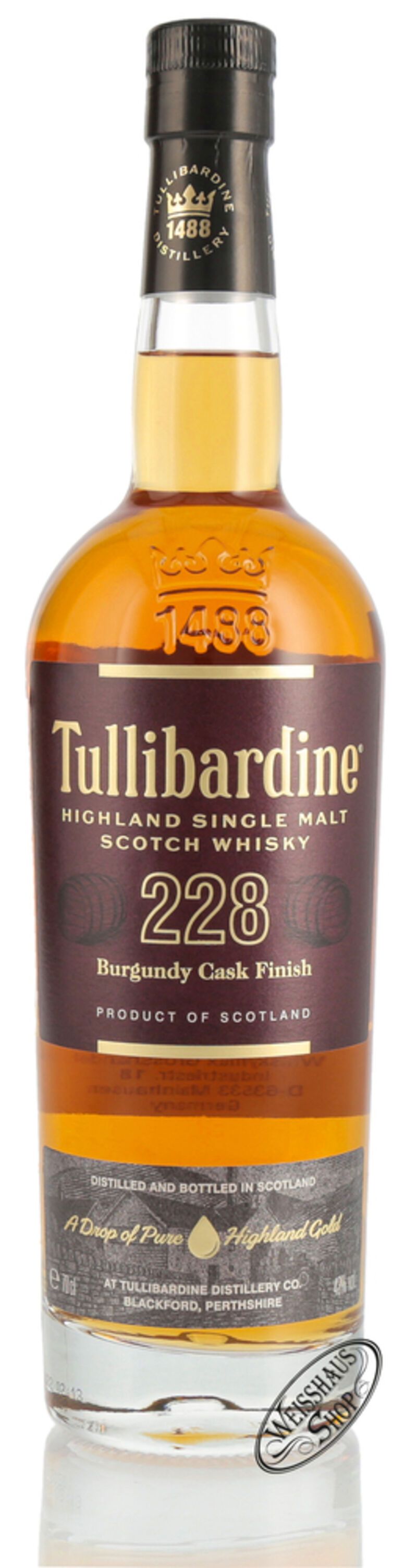 Tullibardine 228 Burgundy Finish Whisky 43% vol. 0,70l