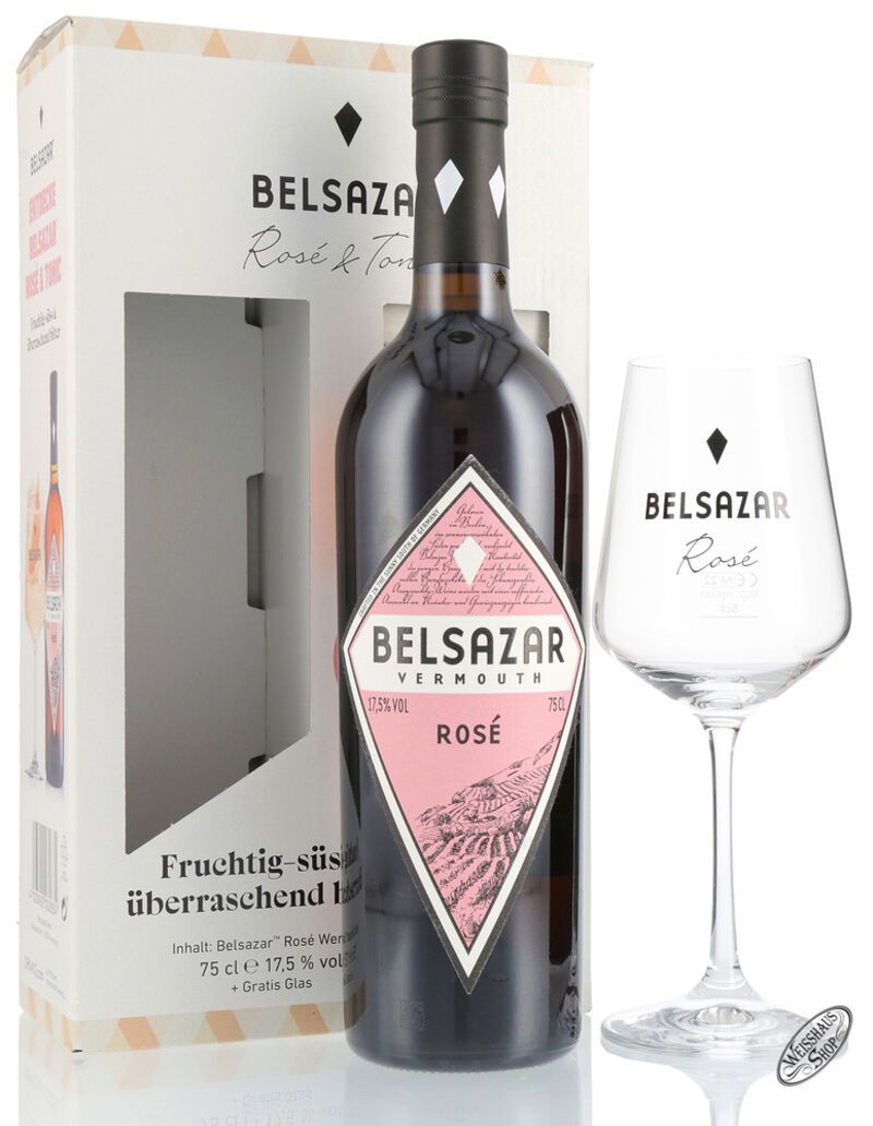 Belsazar Vermouth Rosé Geschenk-Set 17,5% vol. 0,75l