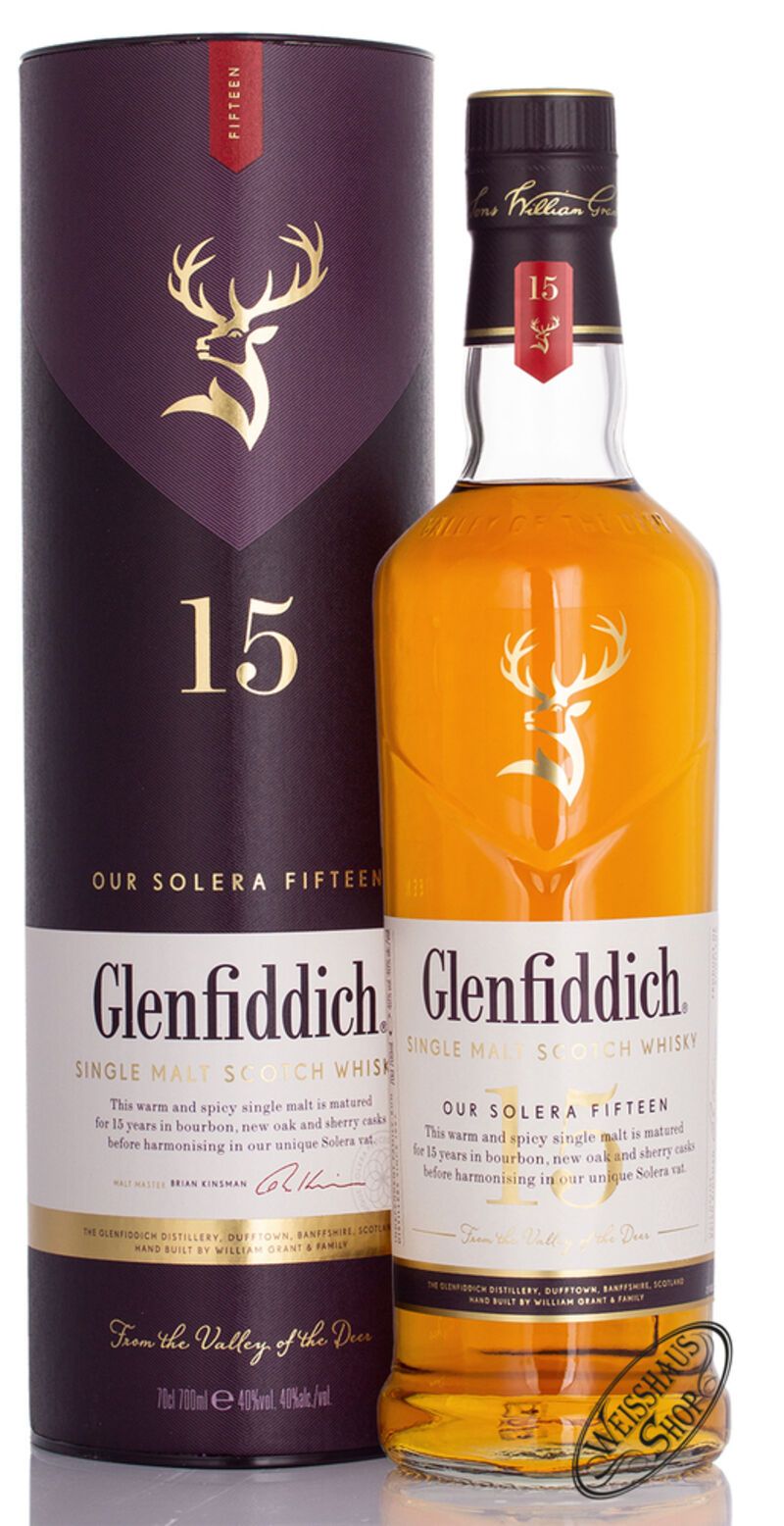 Glenfiddich 15 YO Single Malt Whisky 40% vol. 0,70l Glenfiddich 15 YO Single Malt Whisky 40% vol. 0,70l