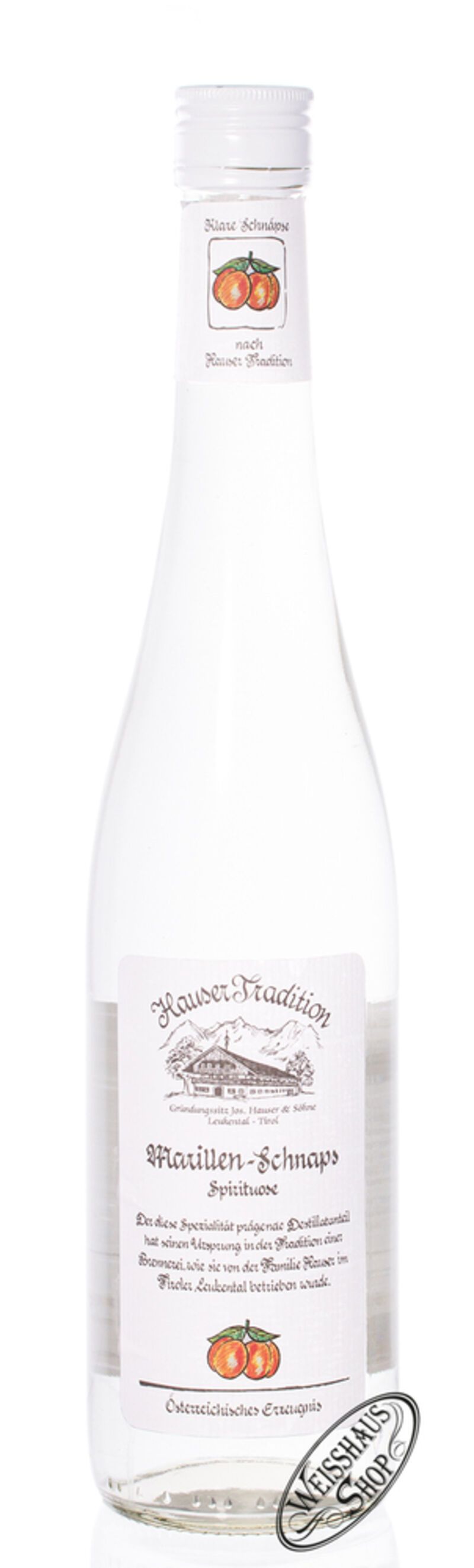 Hauser Marillen Schnaps 35% vol. 0,70l