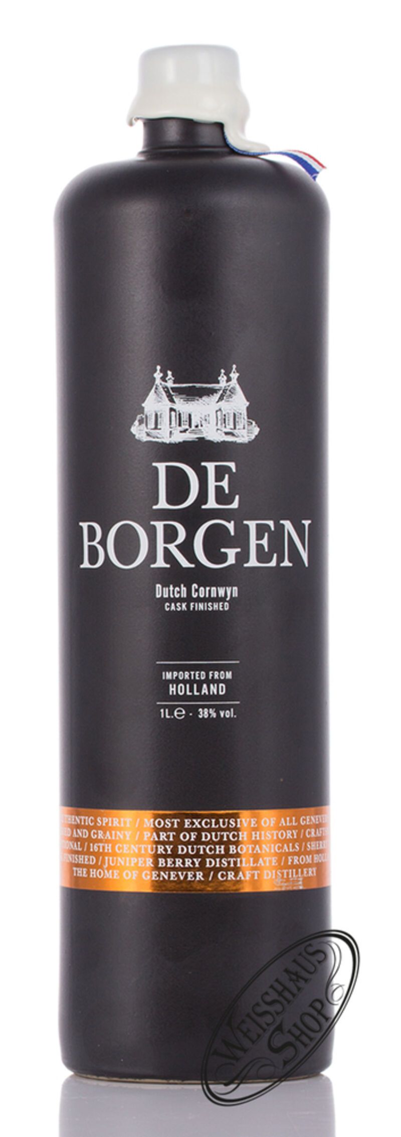 De Borgen Dutch Cornwyn Cask Finished Gin 38% vol. 1,0l