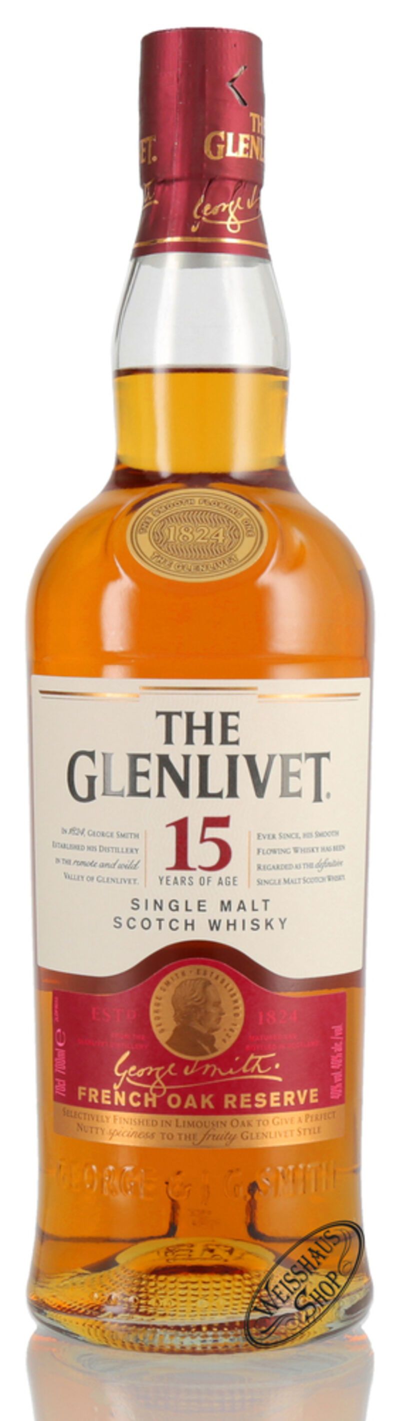 The Glenlivet 15 YO French Oak Reserve Whisky 40% vol. 0,70l