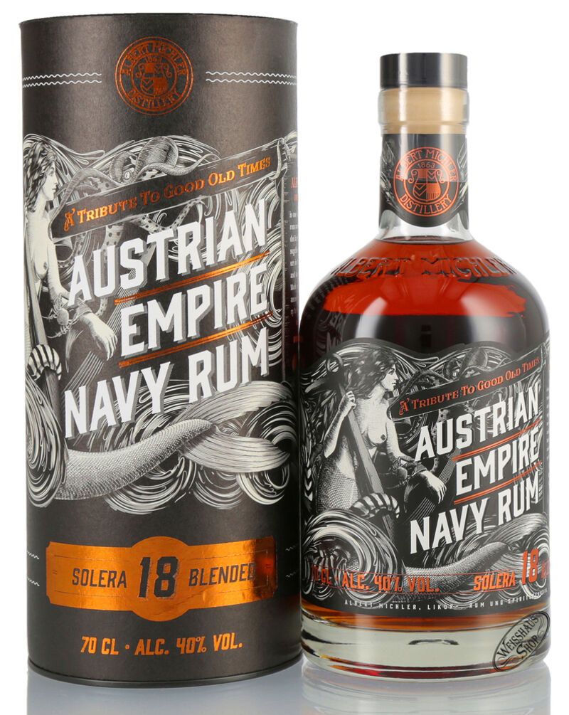 Austrian Empire Navy Rum Solera 18 YO 40% vol. 0,70l Austrian Empire Navy Rum Solera 18 YO 40% vol. 0,70l