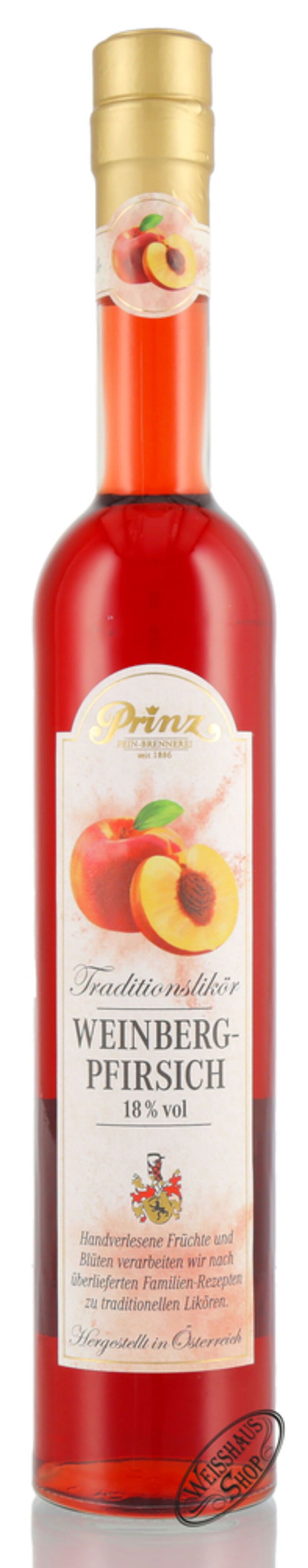 Prinz Weinberg-Pfirsich-Likör 18% vol. 0,50l