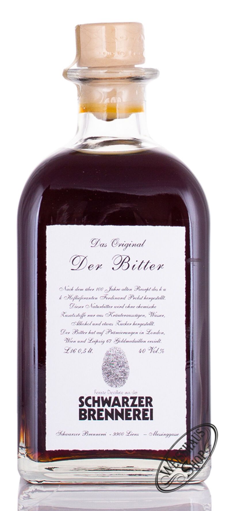 Schwarzer Der Bitter 40% vol. 0,50l